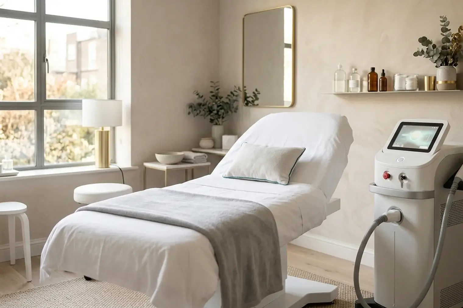 Inside the Unique Laser Clinics treatment room on Deane Road, Bolton